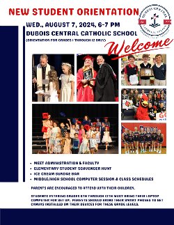 New student orientation flyer